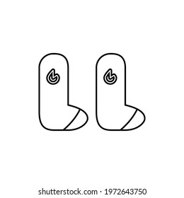 Stockings line icon. Simple style Christmas holiday poster background symbol. Logo design element. T-shirt printing. Vector for sticker.
