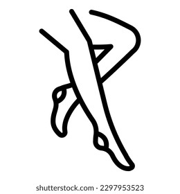 Stockings socks icon outline vector. Woman blood. Circulation leg