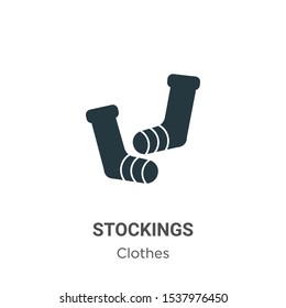 Stockings vector icon on white background. Flat vector stockings icon symbol sign from modern clothes collection for mobile concept and web apps design.