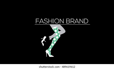 Stockings vector logo design template