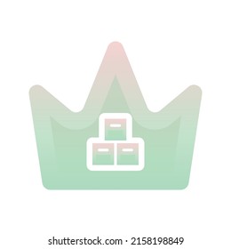 stockpile crown logo gradient design template icon