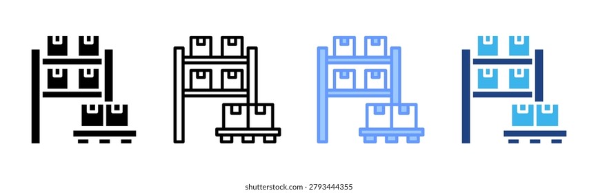 Stockpile icon set multiple style collection