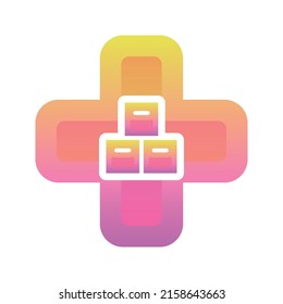 stockpile medical logo gradient design template icon