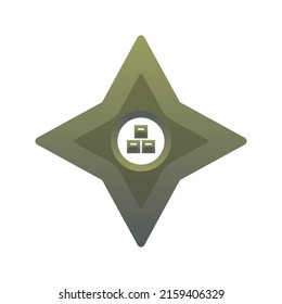stockpile shuriken logo gradient design template icon