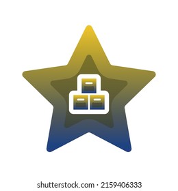 stockpile star logo gradient design template icon