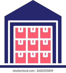 Stockroom Icon Fill Vector Illustration