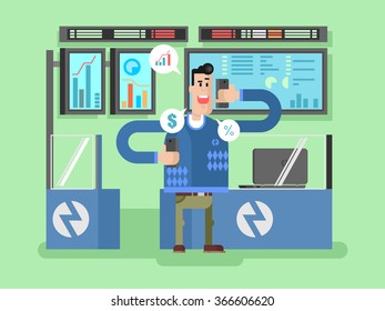 Stocks broker character