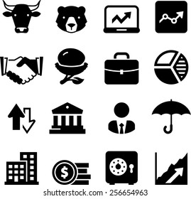 Stocks and equities icons