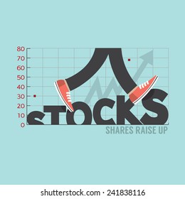 Stocks With Legs Typography Design Vector Illustration