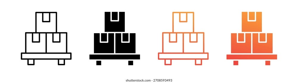 Stocks Multiple Style Icon Set Vector