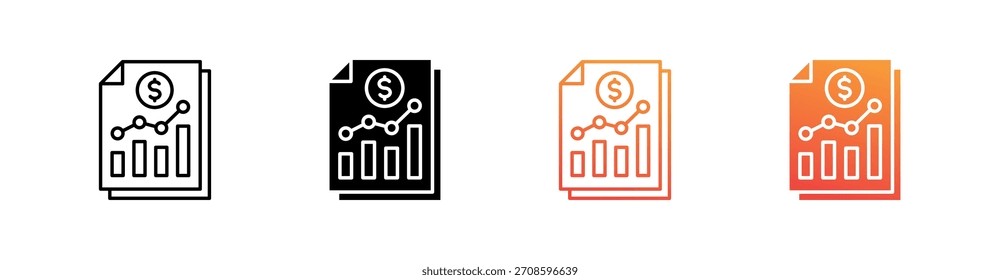 Stocks Vector de conjunto de iconos de estilo múltiple