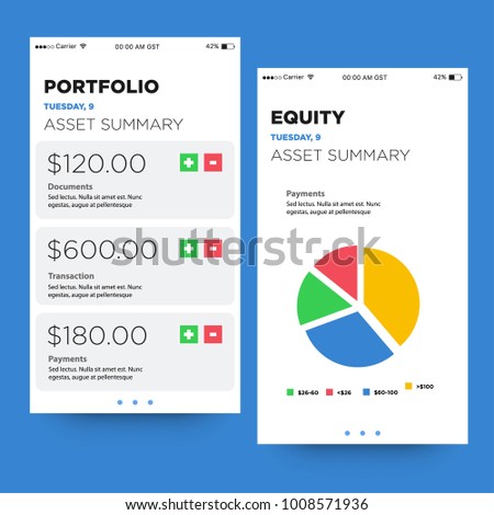 Stocks Portfolio Summary and Equity App UX UI Design