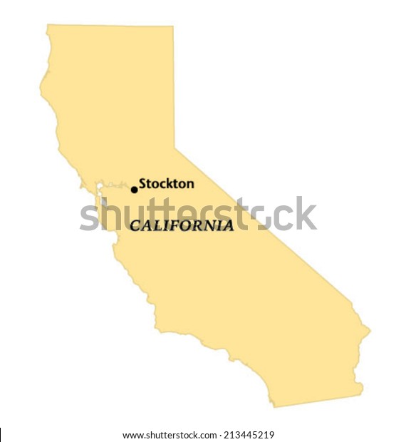 Stockton California Locate Map Stock Vector (Royalty Free) 213445219
