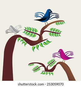 stock-vector-birds-seating-on-tree