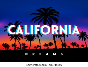 stock-vector-palms-beach-with-colorful-sky