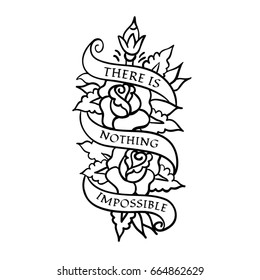 stock-vector-roses-tattoo-black-there-is-nothing-impossible