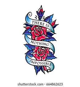 stock-vector-roses-tattoo-red-blue-there-is-nothing-impossible