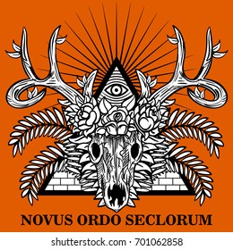 stock-vector-scull-deer-with-horns-leaves-roses-and-pyramid-eye-simbol-masons-freemasonry-emblem-masonic-element-religion-illustration-print-for-t-shirt