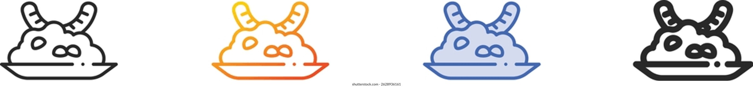 stoemp icon.Thin Linear, Gradient, Blue Stroke and bold Style Design Isolated On White Background