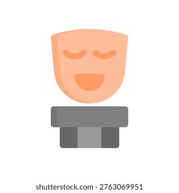 stoicism simple flat icon illustration