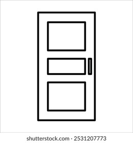 Vector de contorno de icono de puerta Stok
