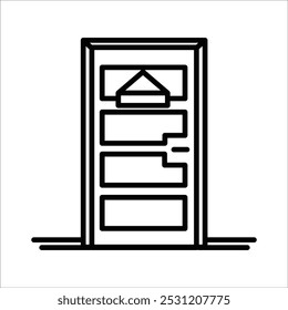 Stok door icon outlinee vector