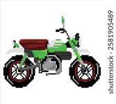 stoke vector desing Classic Pixel Bikes - Emerald Speedster