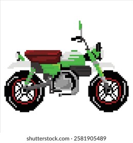 stoke vector desing Classic Pixel Bikes - Emerald Speedster