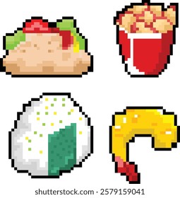 stoke vector pixel art fast food 3