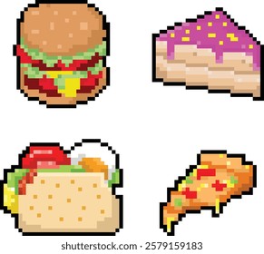 stoke vector pixel art fast food 2