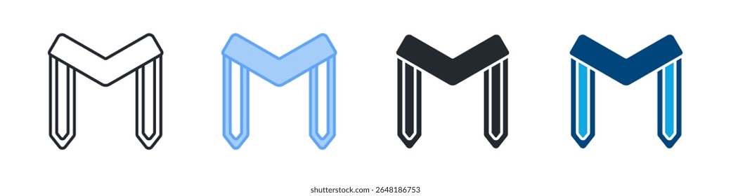 Ícone De Roubo Definir Vários Estilos. Projetado Em Contorno, Azul, Glifo, Tom Duplo