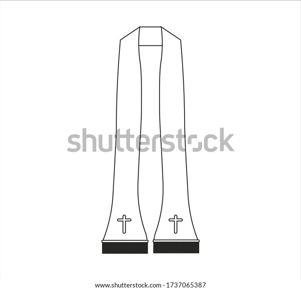Stole Priest Catholic Church Vector Illustration Stock Vector (Royalty ...