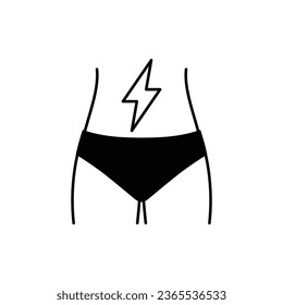 stomach ache icon vector healthy sign