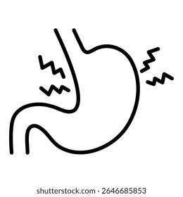 Dor de estômago, simbolizando dor abdominal, problemas digestivos e desconforto gastrointestinal.