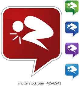 Stomachenweberetaste einzeln auf Hintergrund