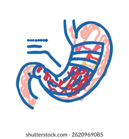 stomach anatomy gastroenterologist doodle icon sketch vector. stomach anatomy gastroenterologist sign. isolated symbol illustration