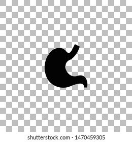 Stomach. Black flat icon on a transparent background. Pictogram for your project