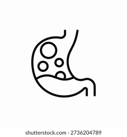 stomach bloating icon sign vector
