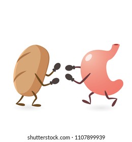 Stomach and Bread Fighting