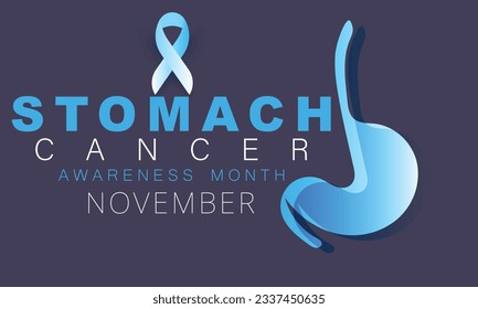 Stomach cancer awareness month. background, banner, card, poster, template. Vector illustration.