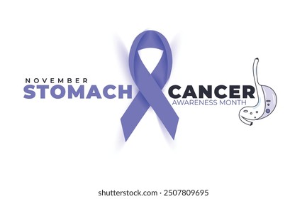 Stomach cancer awareness month. background, banner, card, poster, template. Vector illustration.