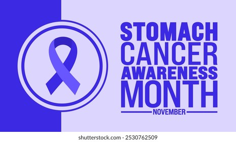 Stomach Cancer Awareness Month background or banner design template is observed every year in November. Holiday concept. Template for card, poster, placard, template. 