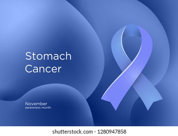 Stomach Cancer awareness month in November. Periwinkle color ribbon Cancer Awareness Products. Vector illustration.