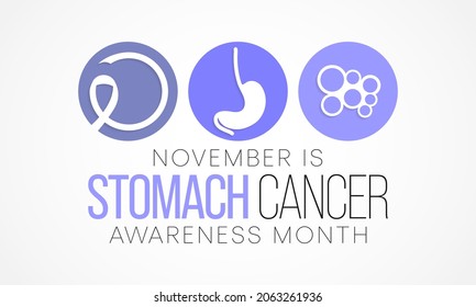 Stomach Cancer awareness month is observed every year In November, it is a disease in which malignant cells form in the lining of the stomach. Symptoms include indigestion and stomach discomfort.