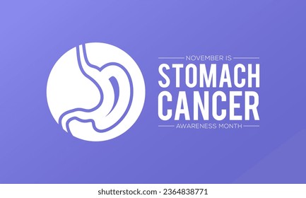 Stomach Cancer Awareness Month is observed every year in november. November is Stomach Cancer Awareness Month. Vector template for banner, greeting card, poster with background. Vector illustration.