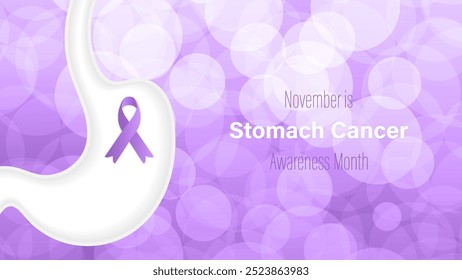 Stomach Cancer Awareness Month, vector illustration.