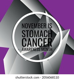 Stomach Cancer Awareness Month.Geometric design suitable for greeting card poster and banner