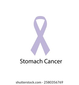 Stomach cancer ribbon isolated on white background Vector illustration