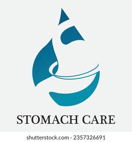 Stomach care and health logo illustration