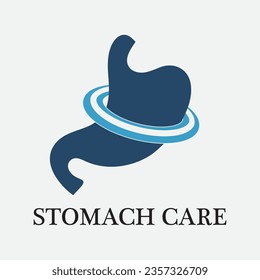 Stomach care and health logo illustration